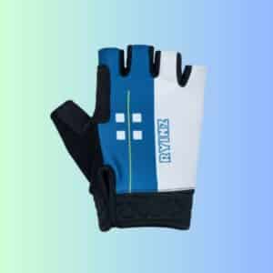 RYINZ Modro-Bílé Krátkoprsté Cyklo & Fitness Rukavice – Gelové, Prodyšné, Komfortní, Odběr Kladno
