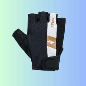 RYINZ Premium Cyklo & Fitness Rukavice – Krátkoprsté, Gelové, Prodyšné, Černo-Béžové, Odběr Kladno