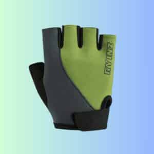 RYINZ Zeleno-Šedé Cyklo & Fitness Rukavice – Krátkoprsté, Gelové, Prodyšné, Odběr Kladno